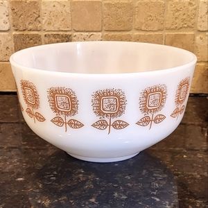 Vintage Federal Milk Glass Sunflower Bowl Size 2½
